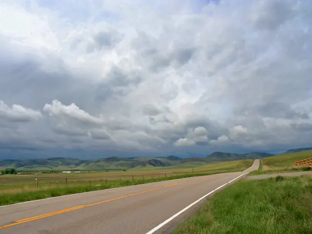An open road under a big sky